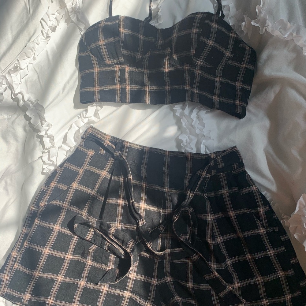 Patterned matching set.